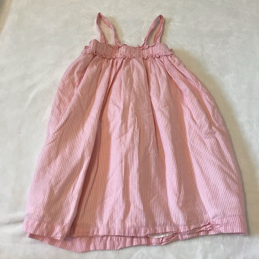 ⭐️SALE Baby Gap Pink and White Striped Dress! - Picture 3 of 7